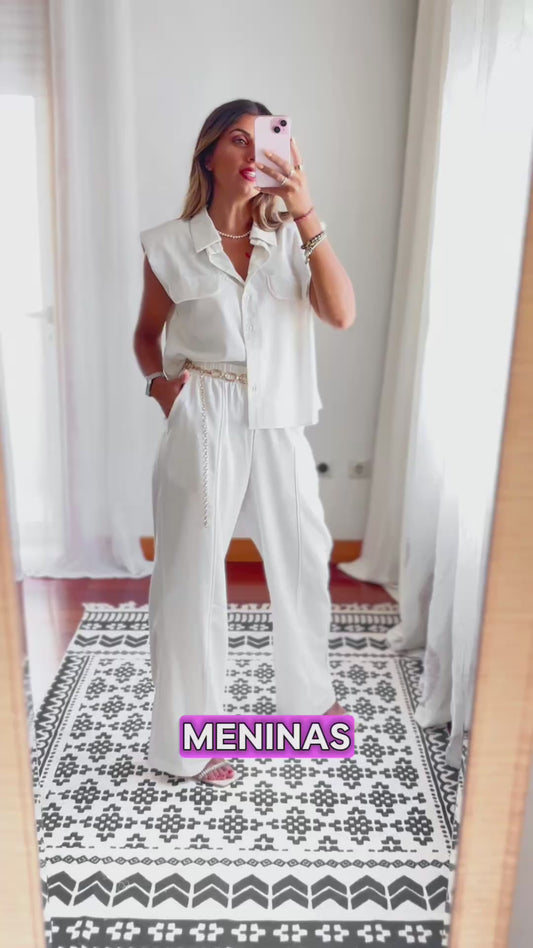 Conjunto camisa e calças
